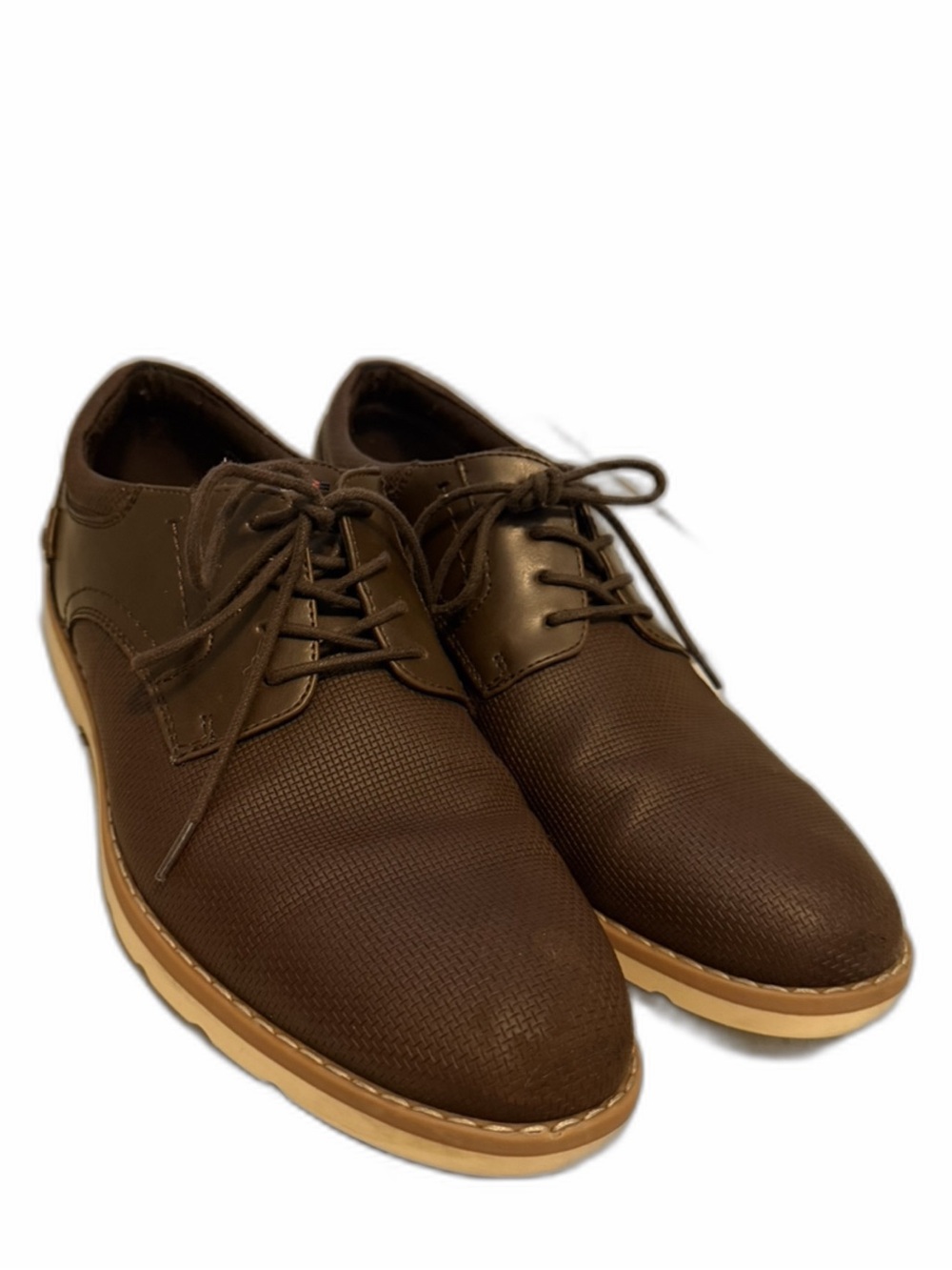 🚨 Tommy Hilfiger Brown Textured Oxford Dress Shoes Men’s Lace-Up